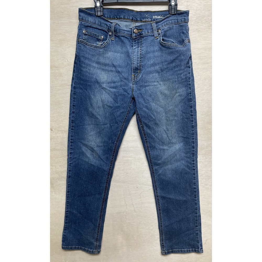[g]‎ George Straight Jeans Men's Tag 34x32 Approx 32x32 Blue Denim